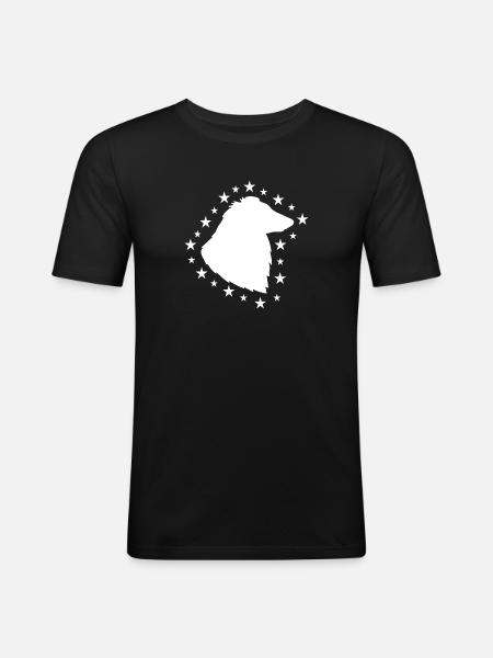 Collie - Männer Slim Fit T-Shirt - Schwarz