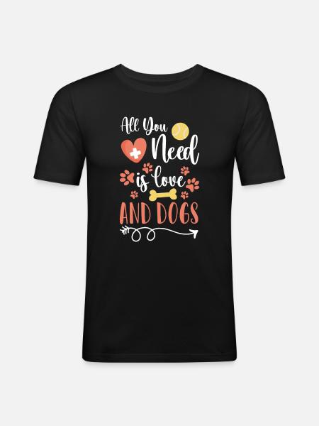 Dog Owners Dear Owners - Men's Slim Fit T-Shirt - black
