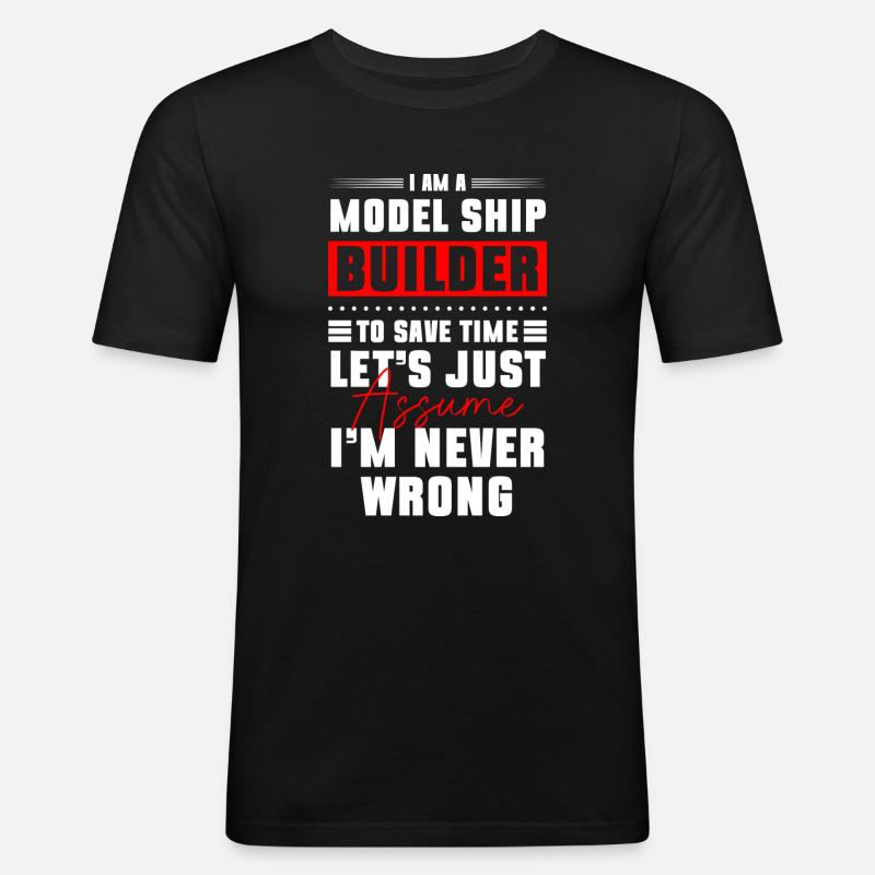 Bateau Rc Eau Navire - T-shirt près du corps Homme - noir
