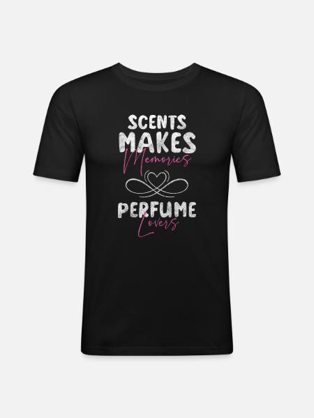 Parfüm Note Duftnote Duftspray - Männer Slim Fit T-Shirt - Schwarz