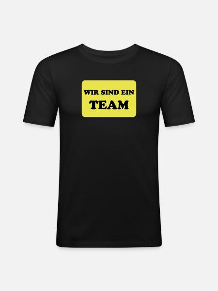 Team and Teamwork - Men's Slim Fit T-Shirt - black