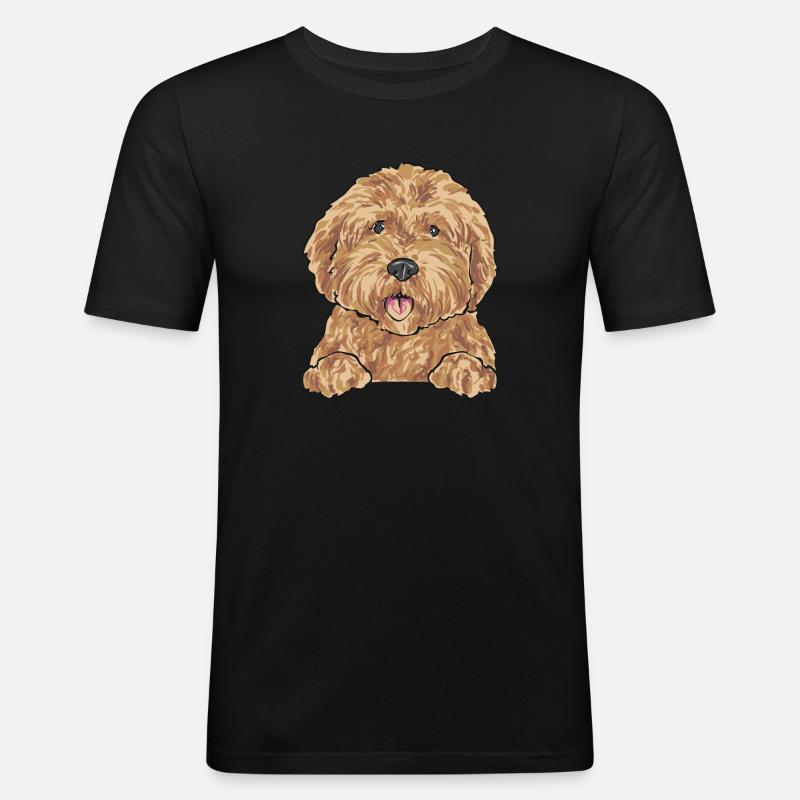 Goldendoodle Hund Geschenk - Männer Slim Fit T-Shirt - Schwarz