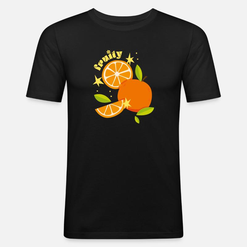 Fruity Oranges - Men's Slim Fit T-Shirt - black