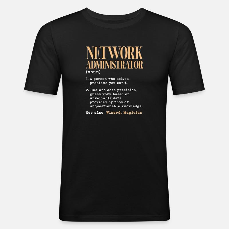 Network administrator Definition - Männer Slim Fit T-Shirt - Schwarz
