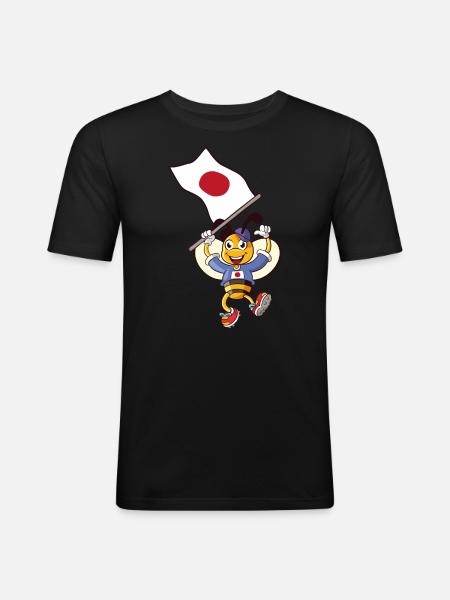 Japan Bee - Men's Slim Fit T-Shirt - black