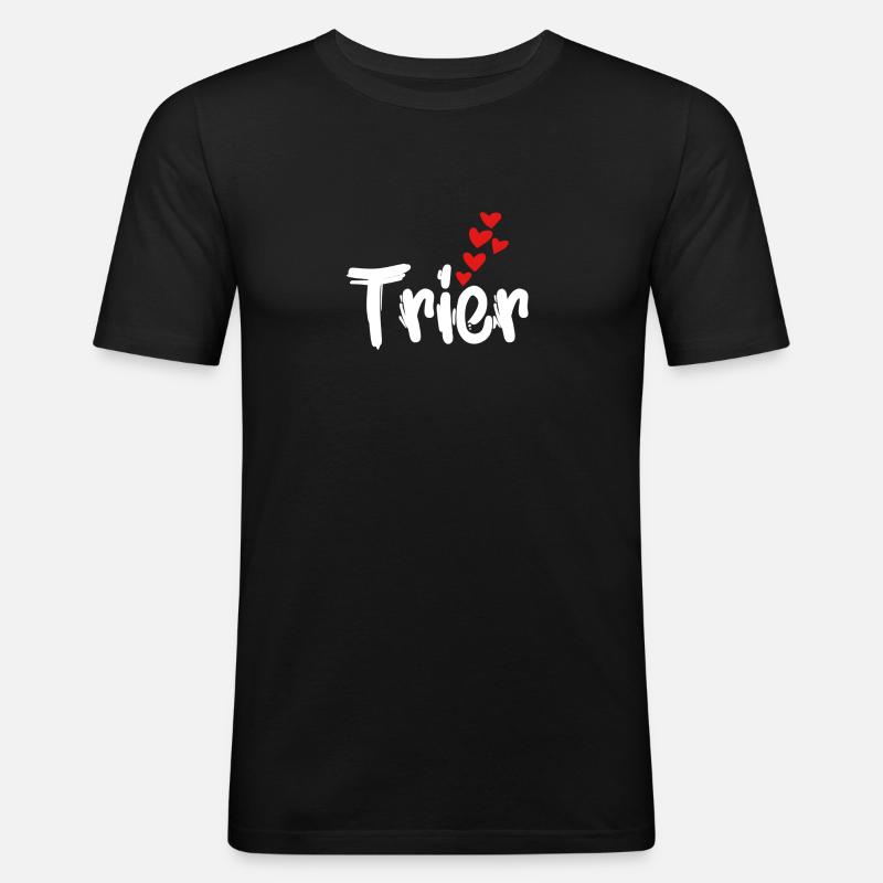 Trier - Männer Slim Fit T-Shirt - Schwarz
