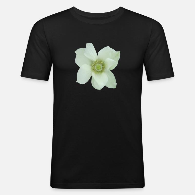 Flower de - Männer Slim Fit T-Shirt - Schwarz