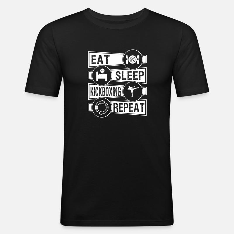 Kickboxer - Männer Slim Fit T-Shirt - Schwarz