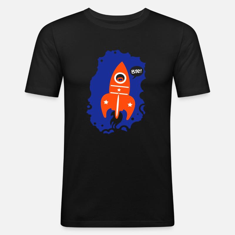 Raketenwerfer - Männer Slim Fit T-Shirt - Schwarz