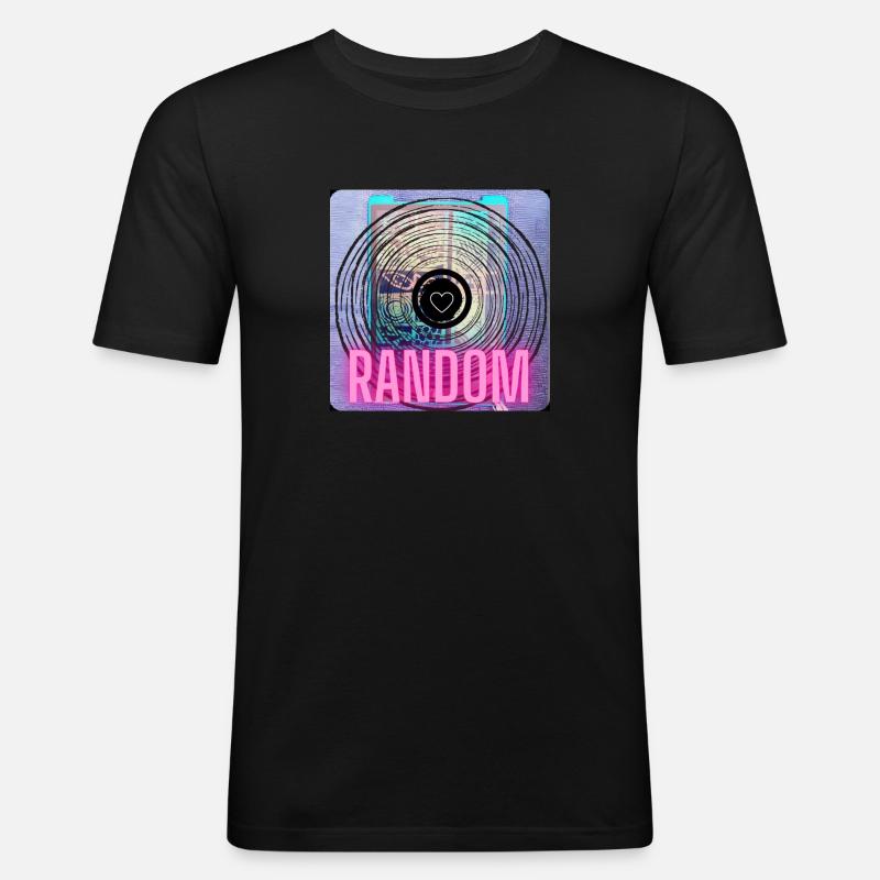 JaMan random - Männer Slim Fit T-Shirt - Schwarz