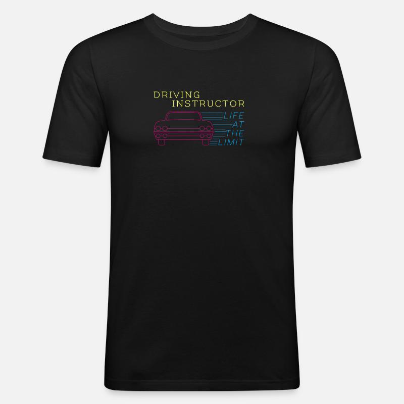 Driving instructor - driving instructor - driving school - gift - Men's Slim Fit T-Shirt - black