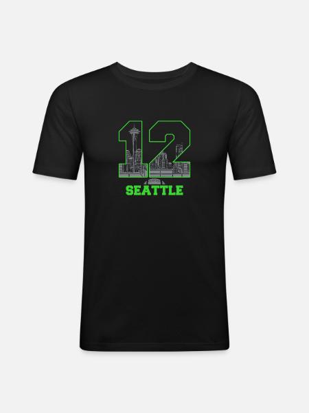 Twelve Seattle 12 Seattle - Men's Slim Fit T-Shirt - black