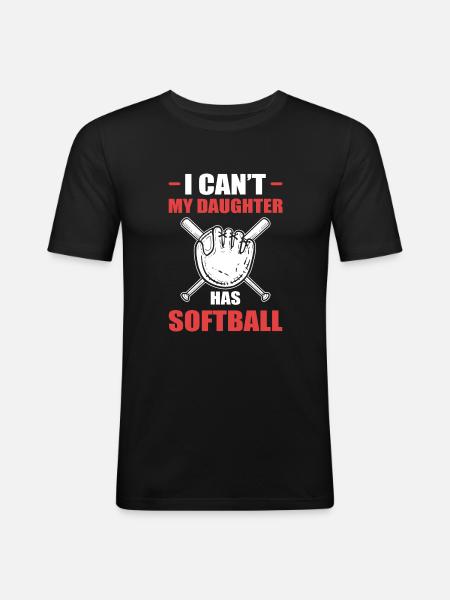 Softball Softball Players - Men's Slim Fit T-Shirt - black