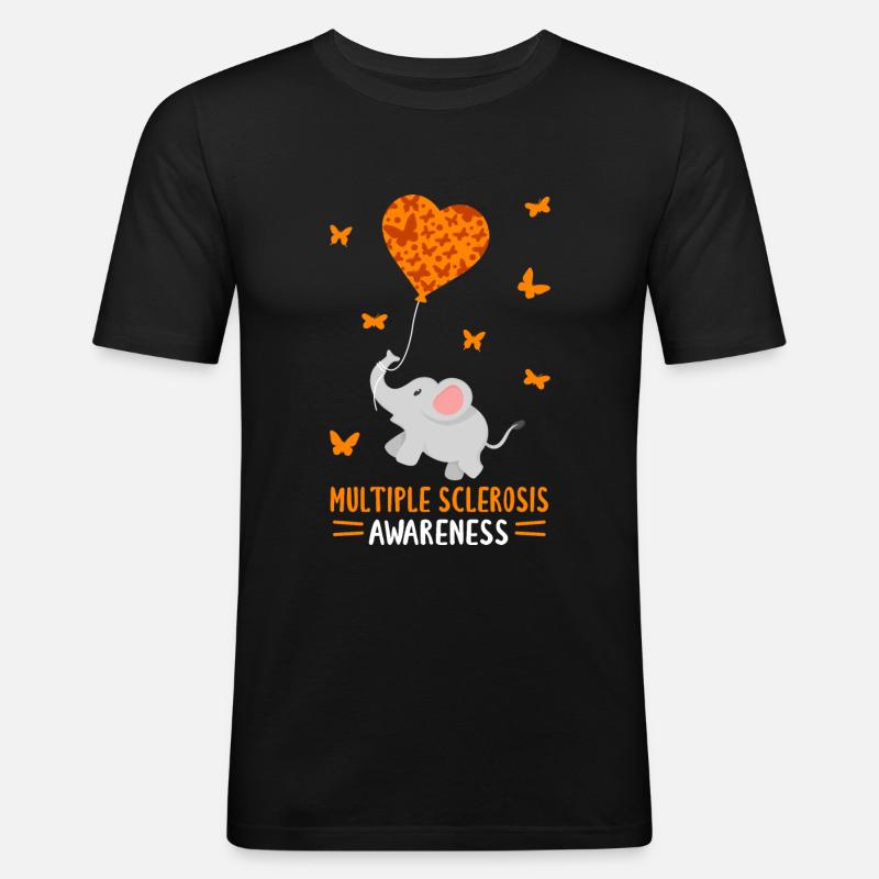Multiple Sclerosis Awareness - Männer Slim Fit T-Shirt - Schwarz