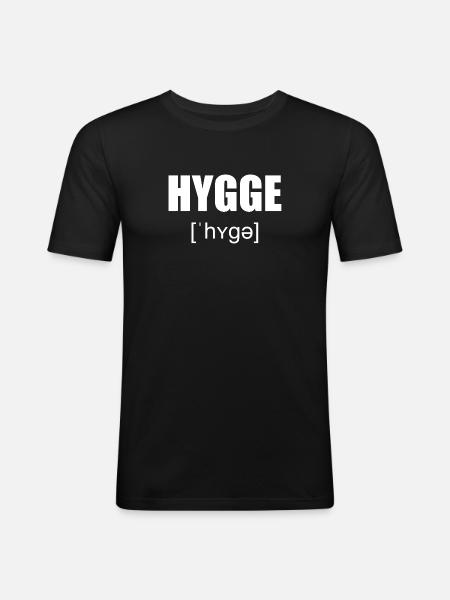 Hygge - Männer Slim Fit T-Shirt - Schwarz