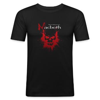 MacBeth V2 - T-shirt près du corps Homme - noir - Devant - Nik (191cm)
