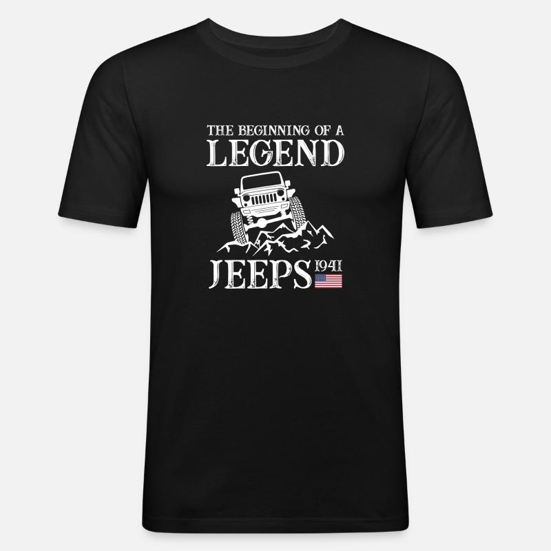 Jeeps Legend - Männer Slim Fit T-Shirt - Schwarz