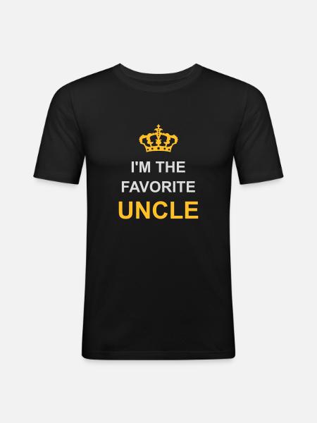 at The Favorite Uncle - Men's Slim Fit T-Shirt - black