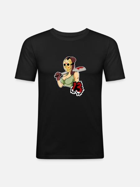 Lady 13 - T-shirt près du corps Homme - noir
