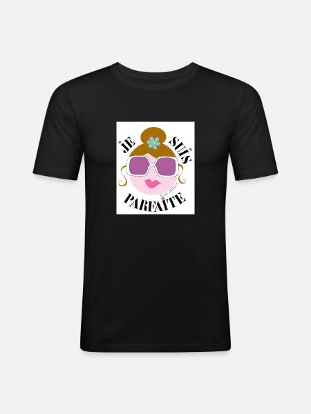 i'm perfect - Men's Slim Fit T-Shirt - black
