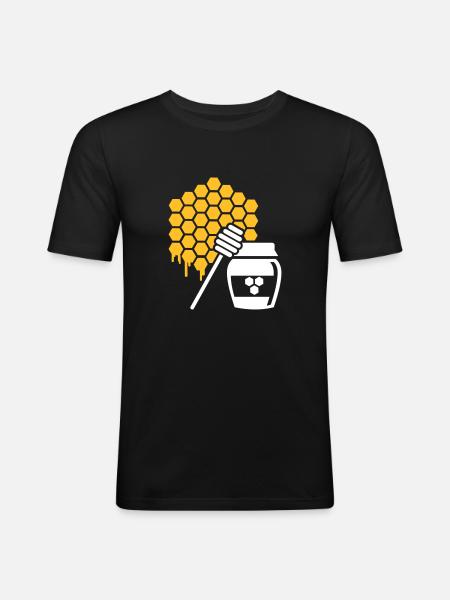 Honig - Männer Slim Fit T-Shirt - Schwarz