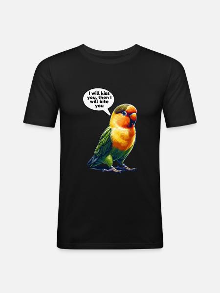 Turteltäubchen Turteltauben - Männer Slim Fit T-Shirt - Schwarz