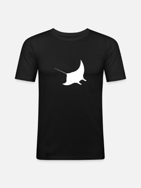 Manta ray diving - underwater - Men's Slim Fit T-Shirt - black