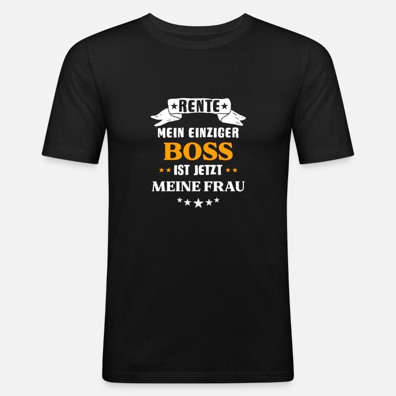 RENTE - Männer Slim Fit T-Shirt - Schwarz