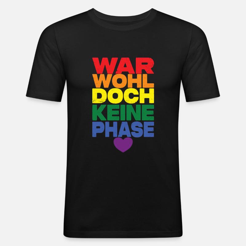 War Wohl Doch Keine Phase - Männer Slim Fit T-Shirt - Schwarz