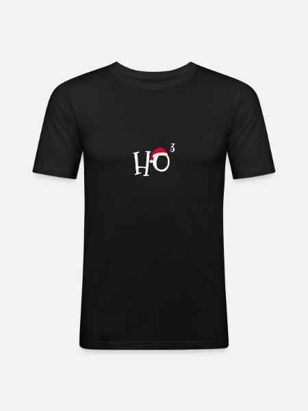 Math Nerd Hohoho Noël - T-shirt près du corps Homme - noir