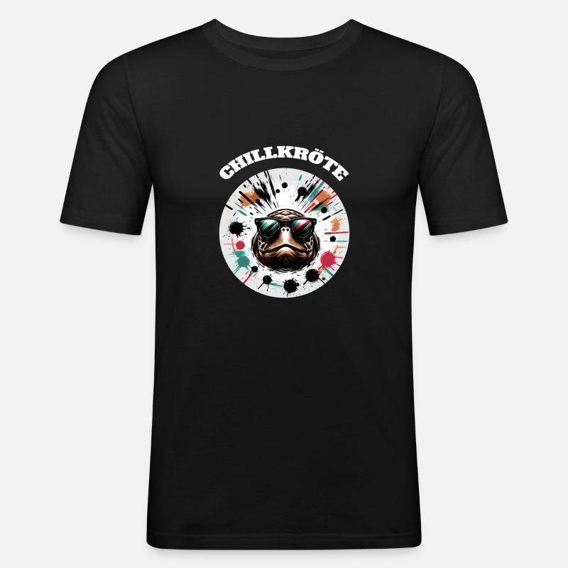 Chill Toad Turtle - Men's Slim Fit T-Shirt - black