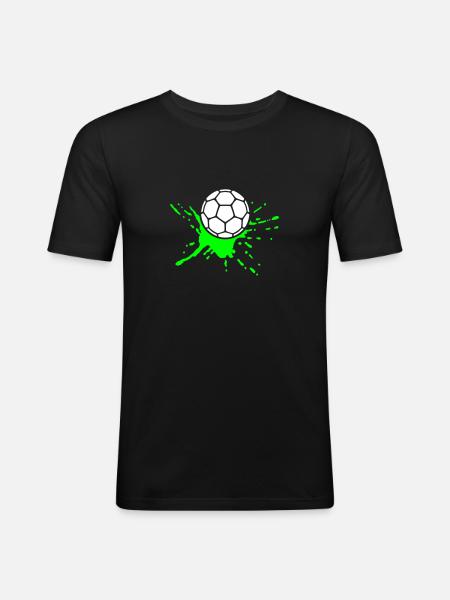 Ball Splash - Männer Slim Fit T-Shirt - Schwarz