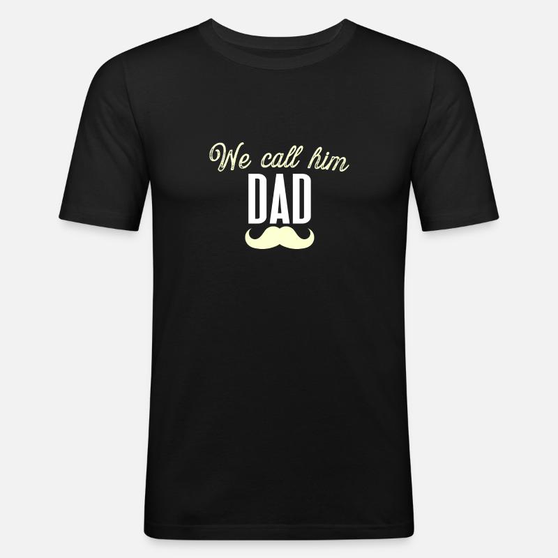 Dad - Männer Slim Fit T-Shirt - Schwarz