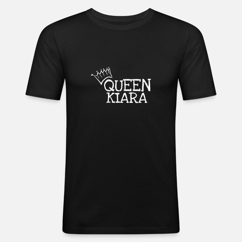 Vorname Kiara - Männer Slim Fit T-Shirt - Schwarz
