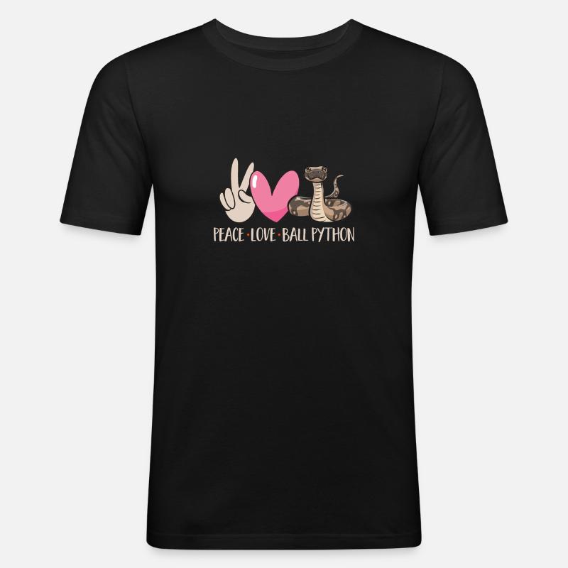 Ball Python Schlange Königspython - Männer Slim Fit T-Shirt - Schwarz
