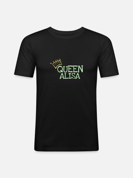 Alisa as a given name - Men's Slim Fit T-Shirt - black