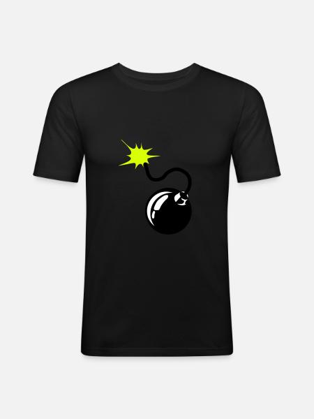 bombe meche bomb 9072 - T-shirt près du corps Homme -