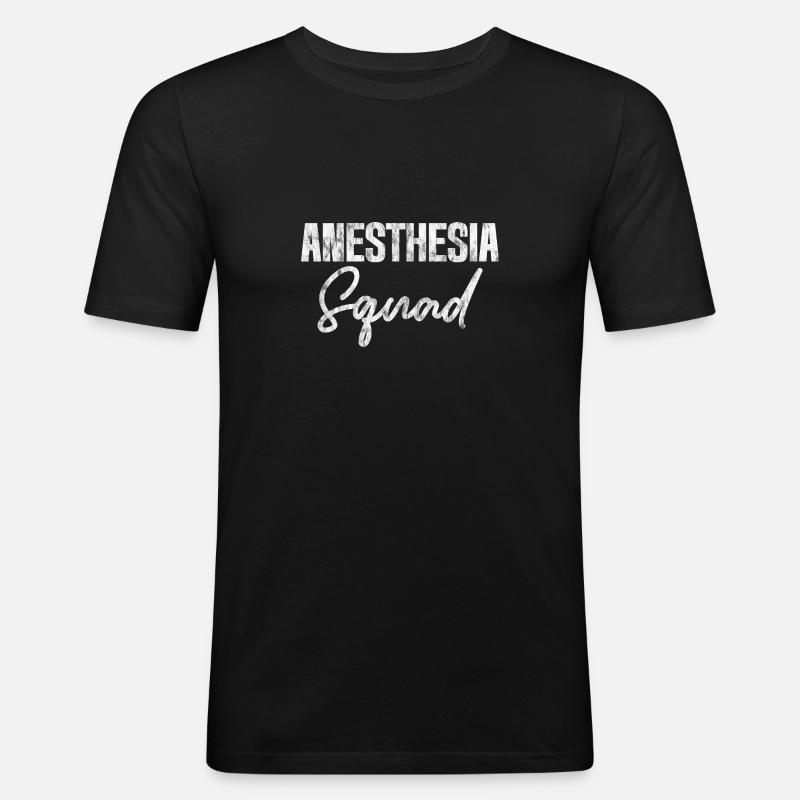 Anesthesia Squad 3 - Männer Slim Fit T-Shirt - Schwarz