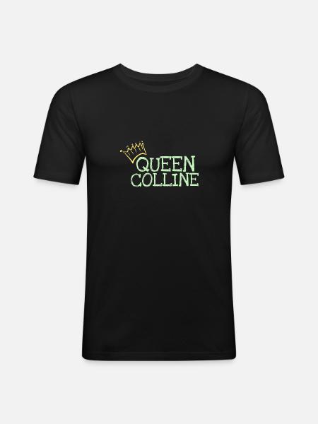 First name Colline - Men's Slim Fit T-Shirt - black