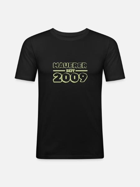 2009 2009 - Männer Slim Fit T-Shirt - Schwarz
