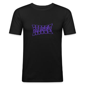 Nom : Alaya - T-shirt près du corps Homme - noir - Devant - Nik (191cm)
