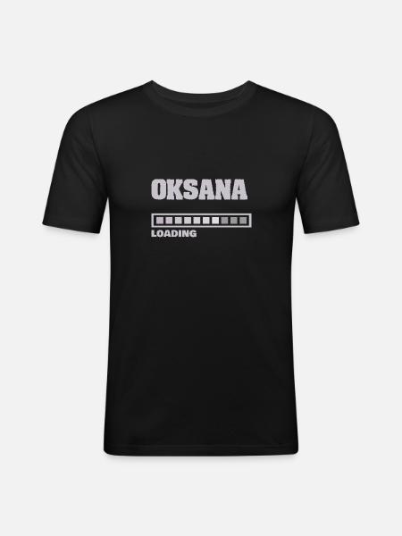 Oksana - Men's Slim Fit T-Shirt - black