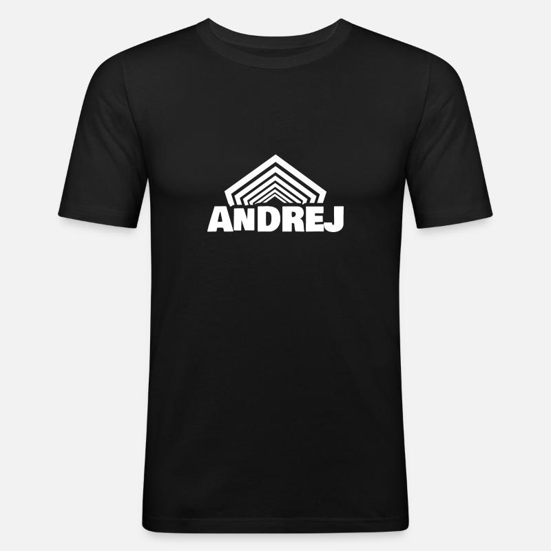 Andrej - Männer Slim Fit T-Shirt - Schwarz