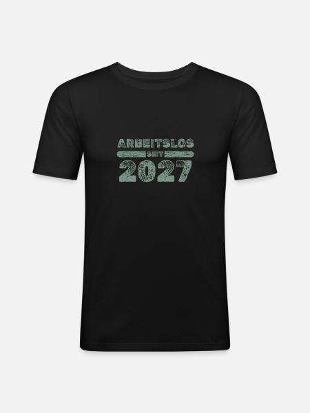 seit 2027 - Männer Slim Fit T-Shirt - Schwarz