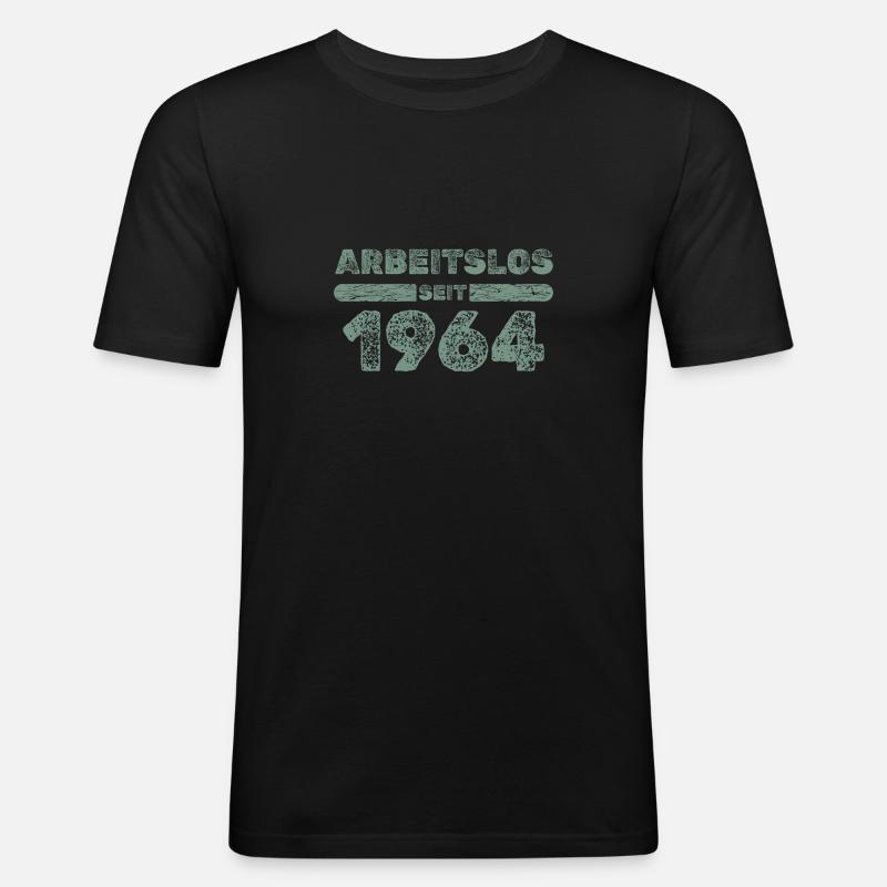 1964 - Männer Slim Fit T-Shirt - Schwarz