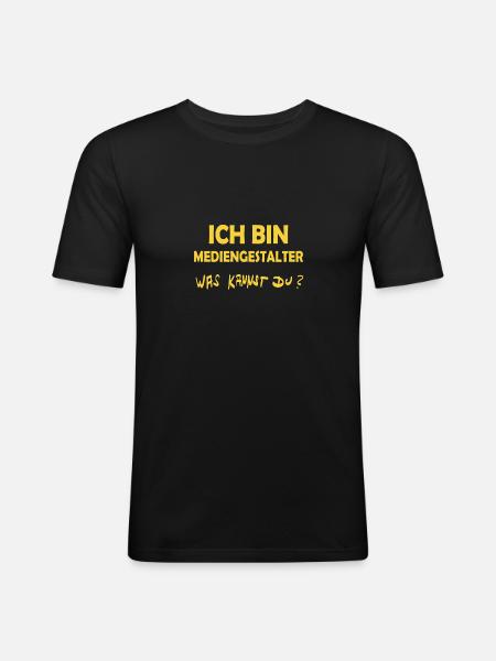 Media Designer - Men's Slim Fit T-Shirt - black