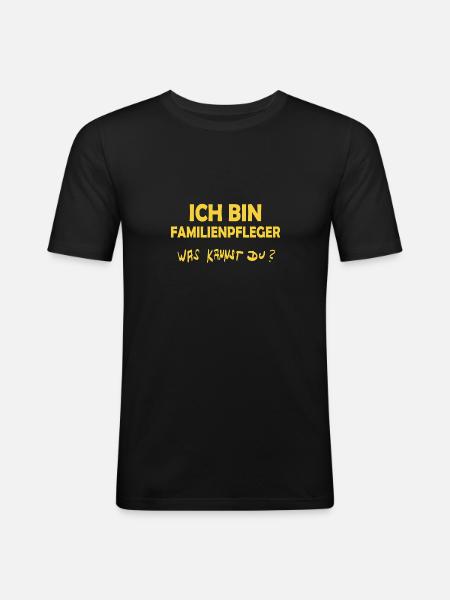 Aidant familial - T-shirt près du corps Homme - noir