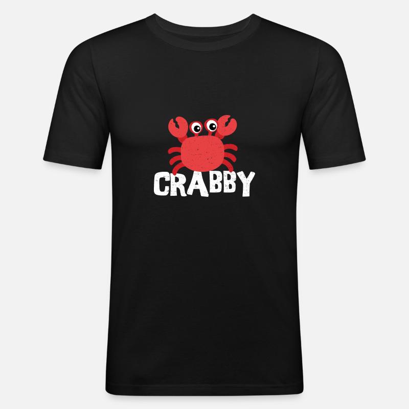 Crabby - granchio - Maglietta aderente da uomo - nero