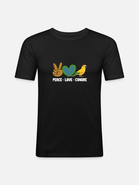 Parakeet Parrot Parakeet Bird - Men's Slim Fit T-Shirt - black