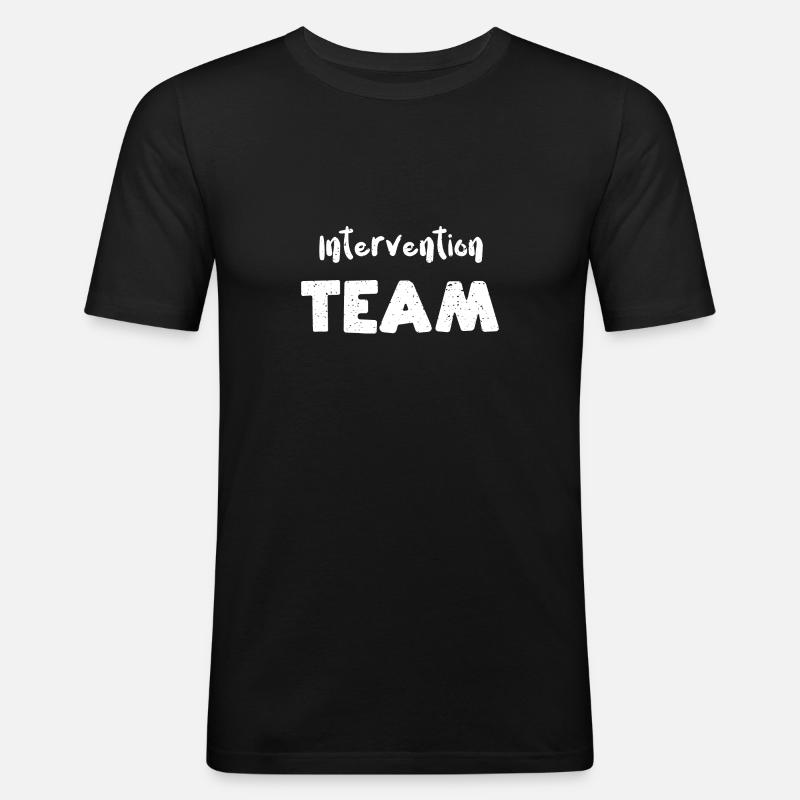 Équipe d’intervention - Enseignant - T-shirt près du corps Homme - noir